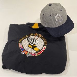 Vintage 79th PGA Championship Winged Foot Hat & Jacket Bundle Size LRG
